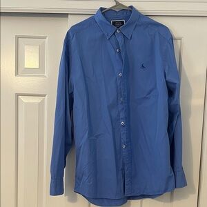 Charles Tyrwhitt Men's Blue Button-Up Shirt